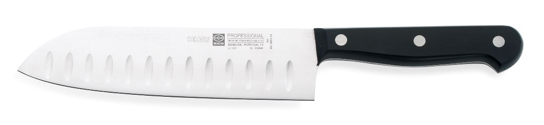 FACA SANTOKU ALVEOLOS 221.3831.18 PRETO